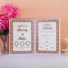 Personalized Nikah Nama A3 Size (Thumb Print Edition)