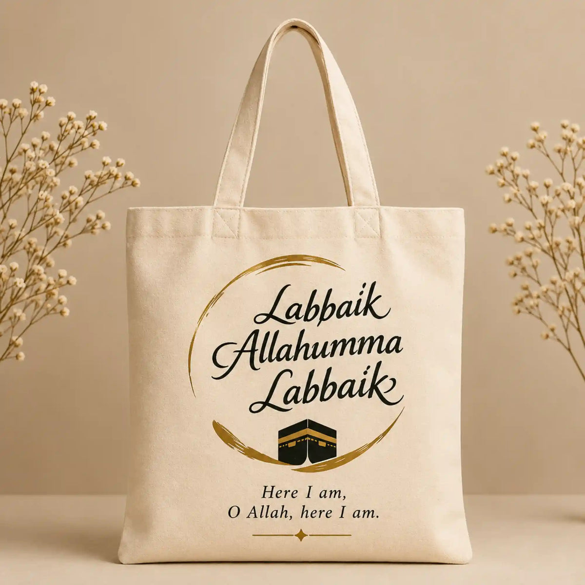 Labbaik Hajj & Umrah Canvas Tote Bag