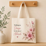 Dunya to Akhirah – Floral Islamic Tote Bag