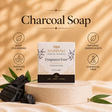 Fragrance-Free 100 mg Charcoal Soap – Pack of 2