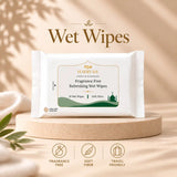 Fragrance-Free Refreshing Wet Wipes – Pack of 6