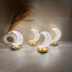 Set of four Crystal Touch Moon Lamps with glowing crescent design, ideal for Islamic home decor and festive lighting during Eid or Ramadan.