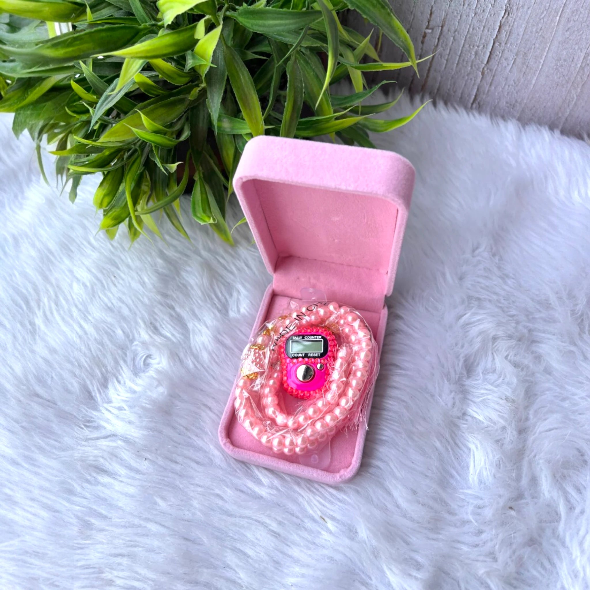 Pink Velvet Tasbeeh Combo