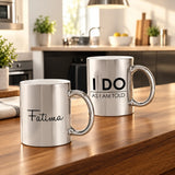 I Do Personalized Metallic Couple Mugs (350ml) - Set Of 2