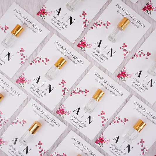 Premium Attar with Customised Card Favors