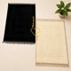 Black & Champagne Gold Rectangle Couple Janamaz with Heart