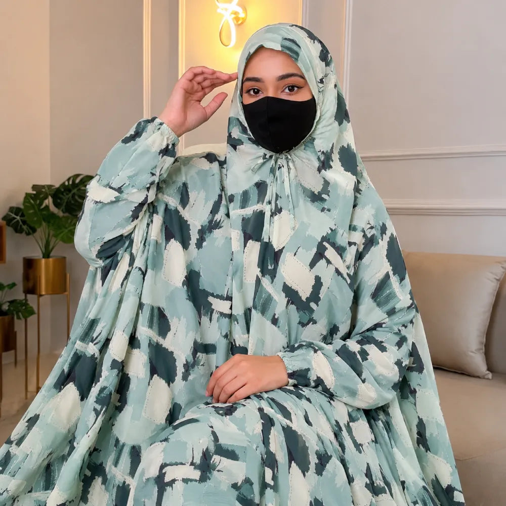 Zumurrud Full Length Printed Cotton Namaz Makhna
