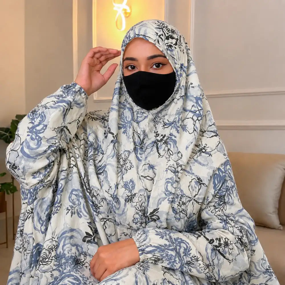 Sahara Bloom Full Length Printed Cotton Namaz Makhna