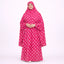 Pink floral printed cotton prayer dress for women