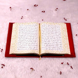 Maroon Sequence Couple Ibadah Set – Premium Kaaba Quran with maroon velvet cover