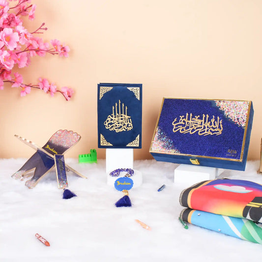 Blue Kids Glitter Collection Ibadah Gift Set