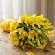 Lovely Asiatic Lilies Bunch arranged in packaging, close-up