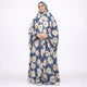 Woman in floral printed cotton prayer dress with full coverage