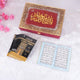 Open Quran with Arabic script on white background