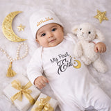 My First EID Baby Boy Romper with Name — kids' Islamic gift