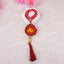 Red Kids Glitter Tasbeeh with 33 beads and custom 'Ali' name tag, includes a decorative tassel, great for religious occasions and gift delivery.