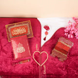 Maroon Bling Couple Ibadah Set – Quran gift hamper with Sadaqah Jariya