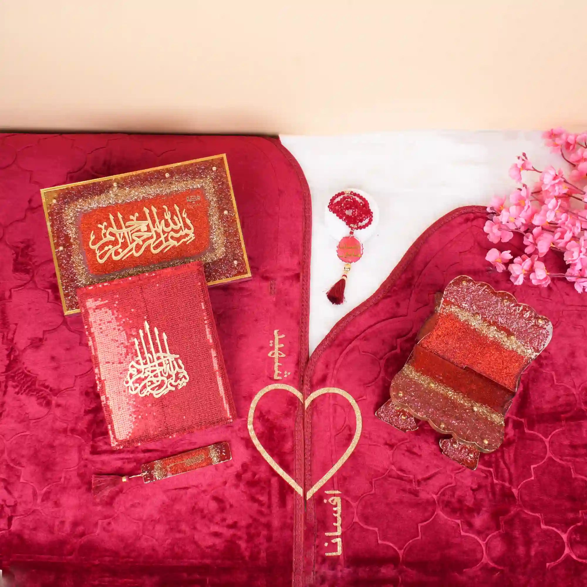 Maroon Bling Couple Ibadah Set Main image