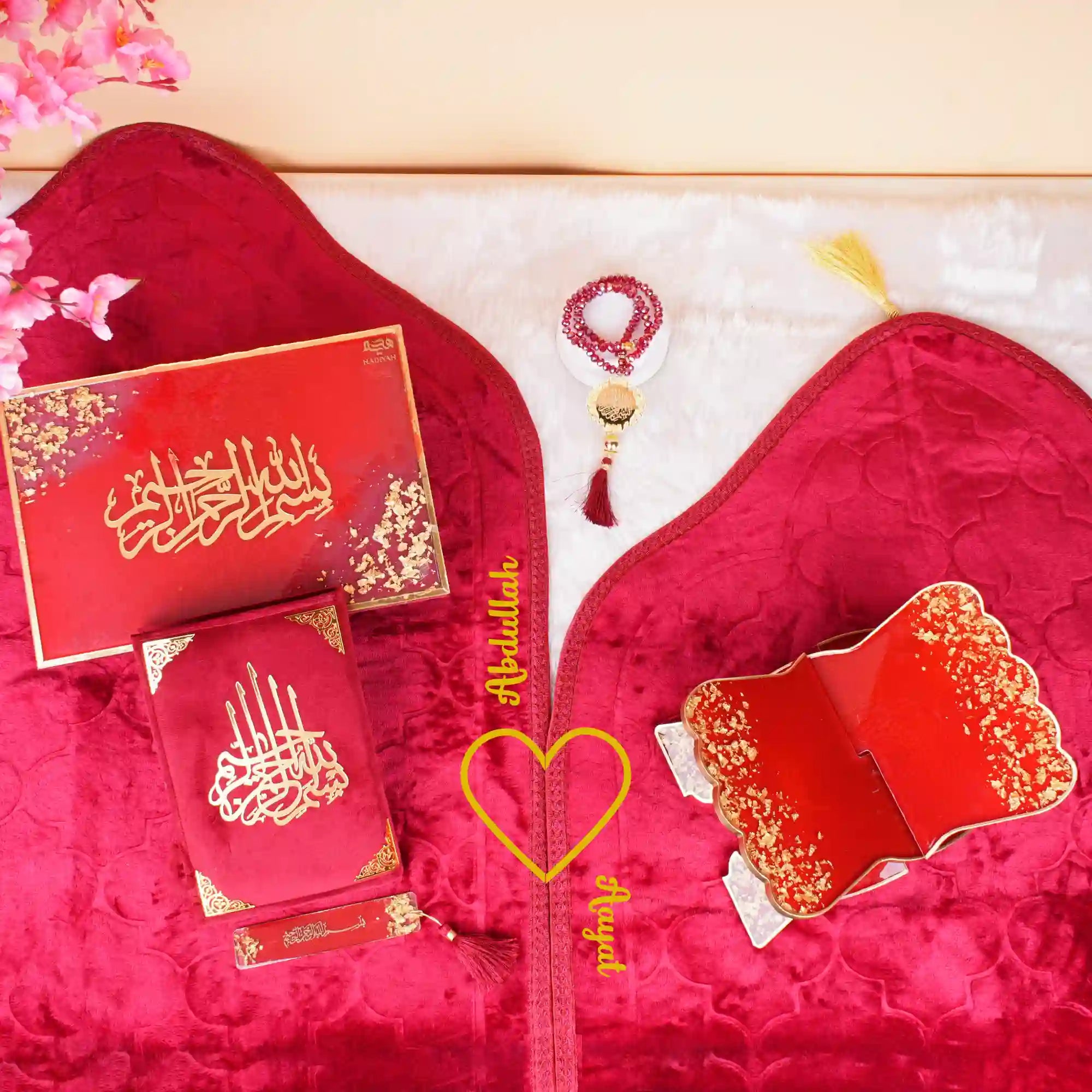 Maroon Flakes Couple Ibadah Set Main image