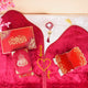 Maroon Flakes Couple Ibadah Set