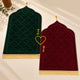 Maroon & Green Dome Couple Janamaz with Heart