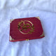 Top view of closed Maroon Meher Bridal Box with gold embossed design and velvet finish; traditional wedding gift box.