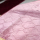 Close-up of pink dome Janamaz from Couple Prayer Mat Set, showcasing soft velvet texture and elegant geometric stitching.