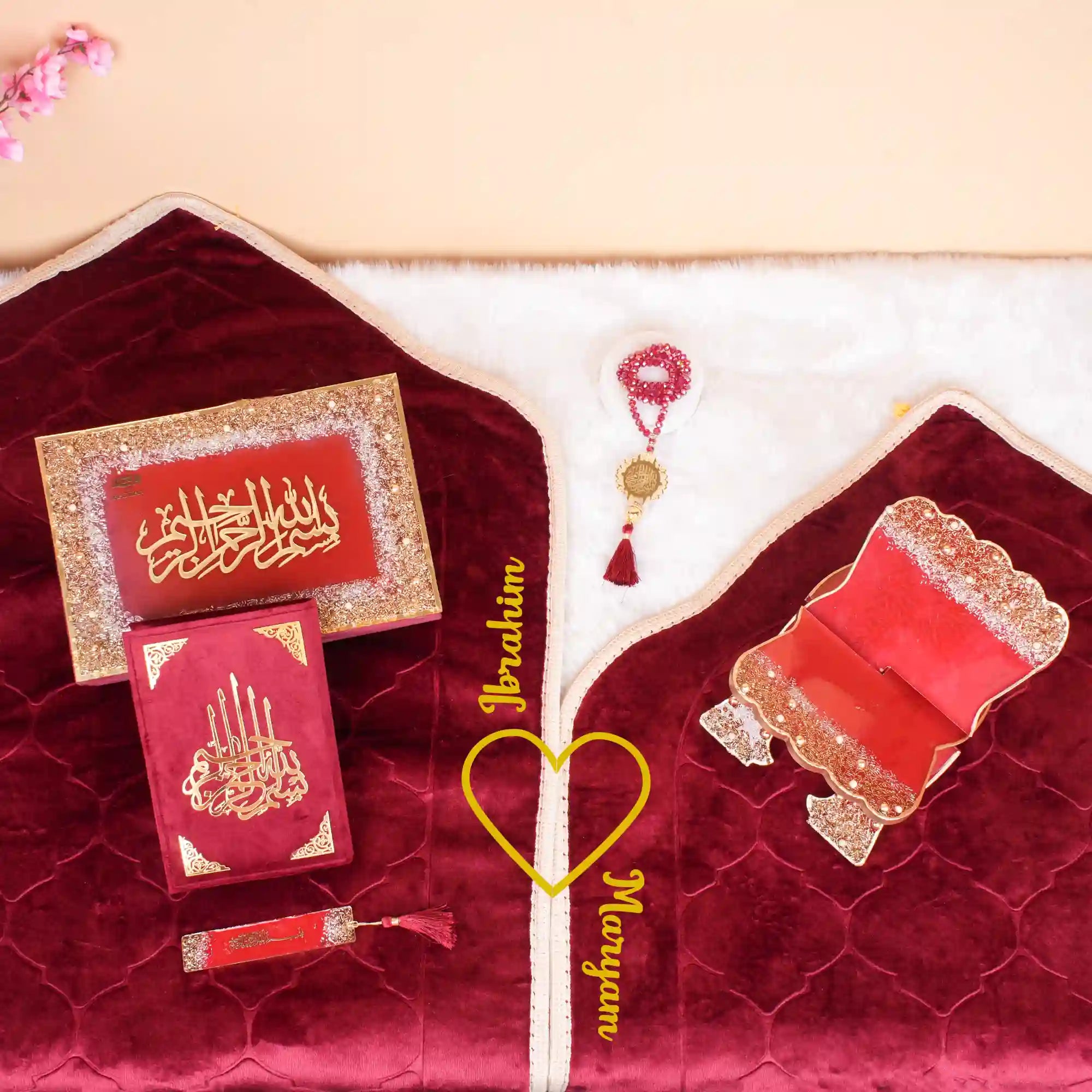 Maroon Sequence Couple Ibadah Set Main image