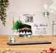 Mecca Medina Couple Hajj Mubarak Floral Plaque