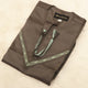 Charcoal Green Thobe Romper for Baby Boys