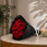 Mesmerizing Red Roses Bouquet — fresh flower bouquet, gift packaging