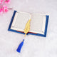 Blue Mini Quran with Feather Bookmark
