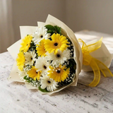 Mix Gerbera Flowers Bouquet shown from a different angle