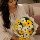 Mix Gerbera Flowers Bouquet — detail of the flowers and wrapping