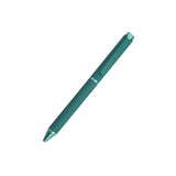 Teal pen on a white background