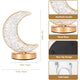 Crystal Touch Moon Lamp with size dimensions, USB cable, and non-slip base, ideal for gifting during Eid and home lighting use.