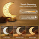 Crystal Touch Moon Lamp with touch dimming feature and three color modes—cold, natural, and warm light—perfect for Ramadan and Eid gifts.