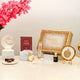 Elegant Mubarak Moments Ramadan Gift Box with Islamic prayer items and LED decor, perfect for Ramadan gifting and spiritual celebrations.