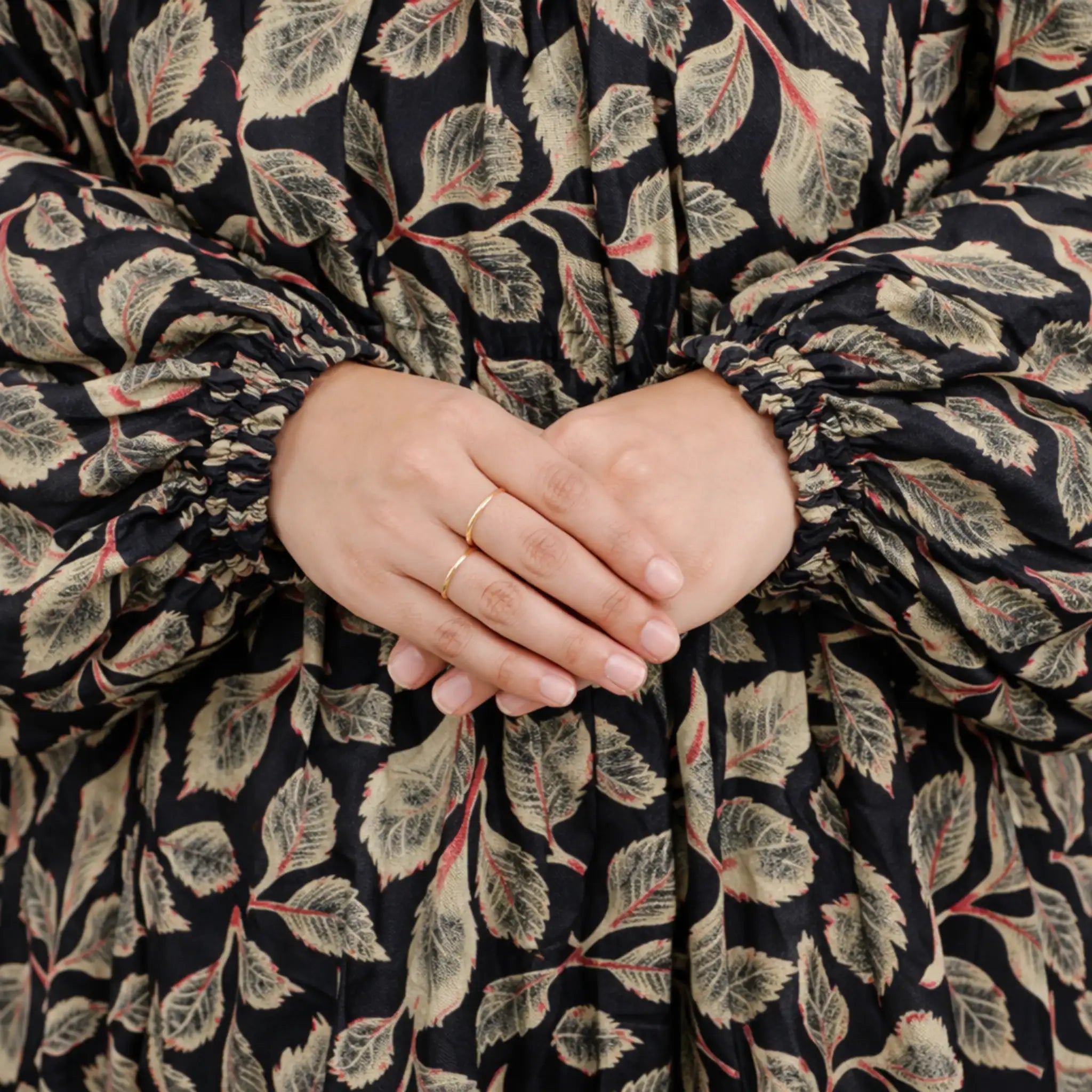 Haya Full Length Printed Cotton Namaz Makhna Secondary image