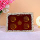 Elegant Red Stone Islamic Frame featuring Ayatul Kursi and 4 Qul Surahs in gold on textured red background, perfect for spiritual home decoration.