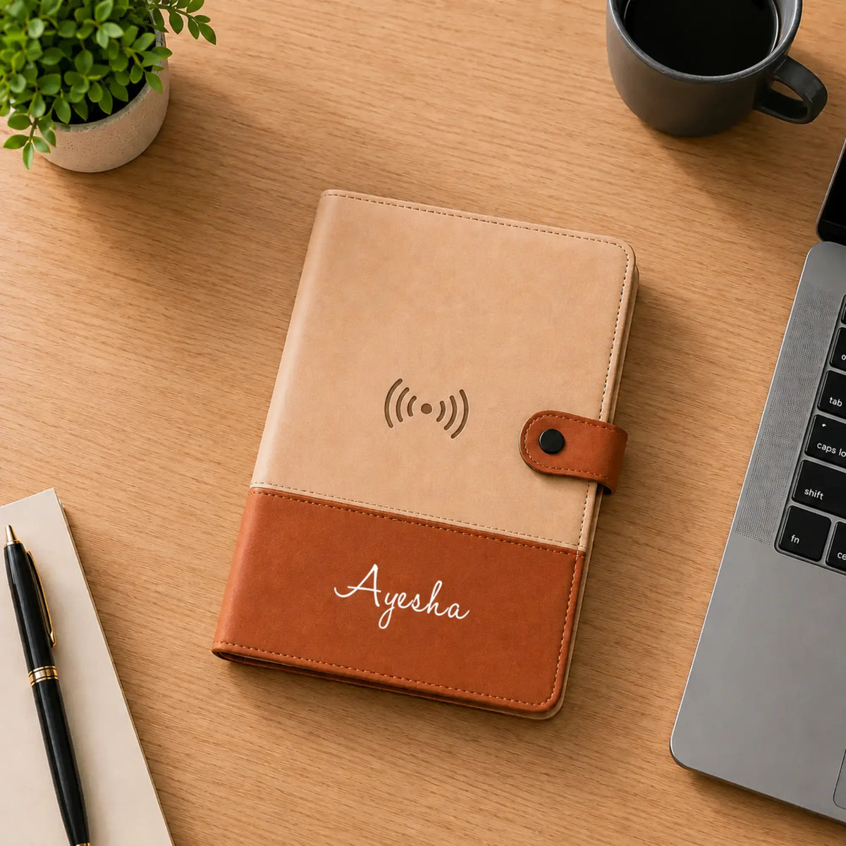Nimble 8000 mAh Power Bank Notebook with 15W Wireless Charger