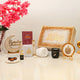 Elegant Noor Al-Ramadan Gift Box with Islamic essentials like hijab, prayer book, candle, and decor, ideal for Ramadan gifting.