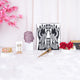 Pink artificial cherry blossom branch