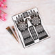 Black and white Mehndi stencil design for Eid celebrations