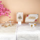 Offwhite Floral Pearl Couple Ibadah Set