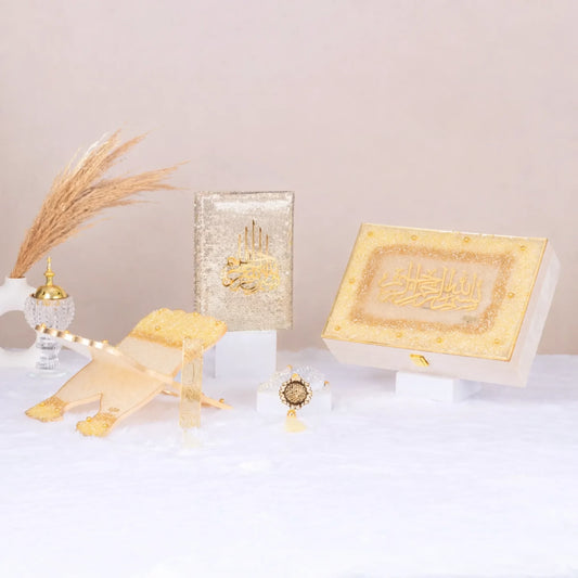 Offwhite Rehal Hamper - The Bling Collection with Quran and accessories