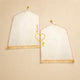 Personalized offwhite Janamaz set with names, included in the Bridal Gift Hamper - Sawab-e-Jariya for couples' wedding gifts.