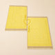 Yellow Janamaz set with personalized names, part of the Bridal Gift Hamper - Sawab-e-Jariya for wedding and religious gifting.