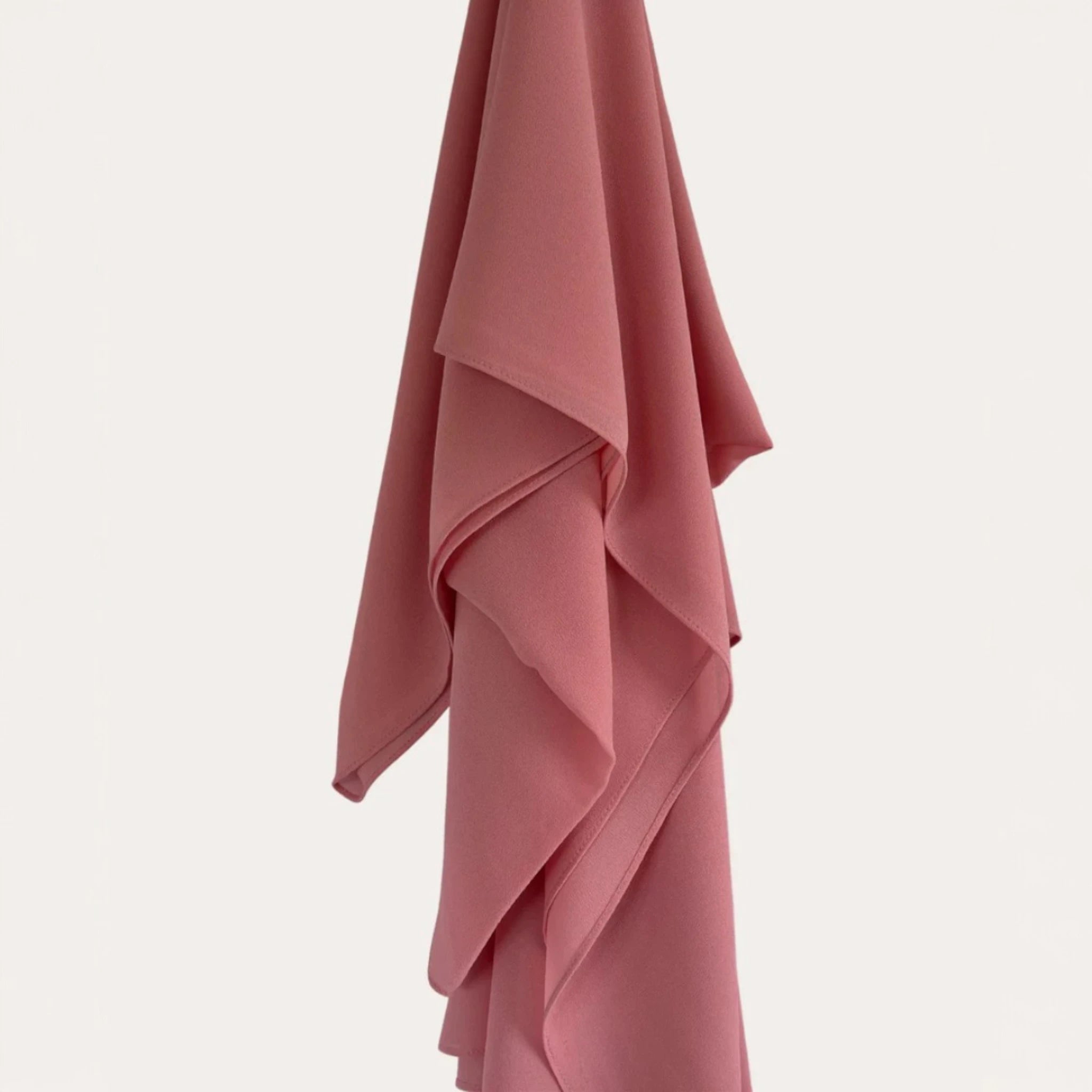 Coral Delight Chiffon Hijab in premium polyester with a soft matte finish and elegant drape, ideal for modest fashion styling. Main image