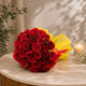 Passionate Bond Red Roses Bouquet — fresh flower bouquet, detail view